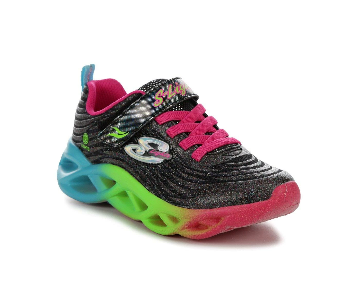 Girls' Skechers Little Kid & Big Kid Twisty Brights Light-Up Sneakers - Image 3