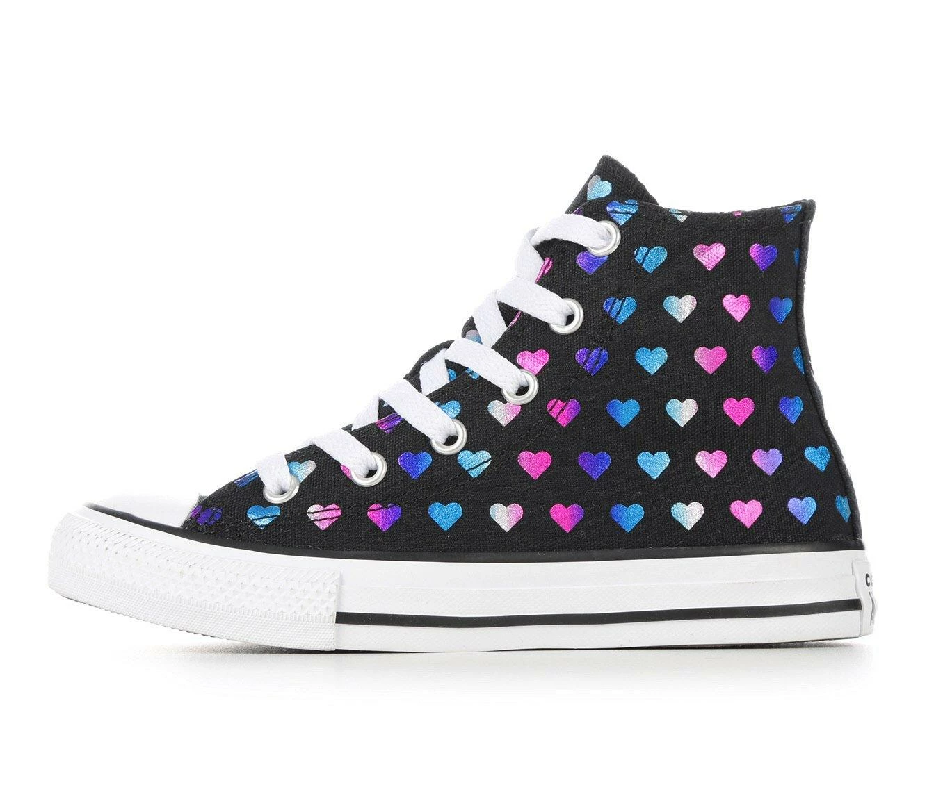 Girls' Converse Little Kid Chuck Taylor All Star Foil Heart Hi Sneakers - Image 4